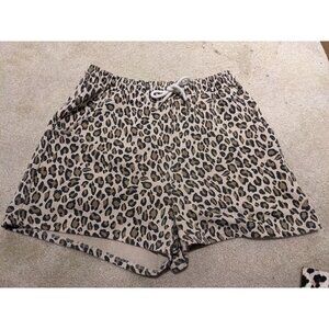 🐆 EGREIS Leopard Print drawstring pajama shorts with pockets Glamcore Size L